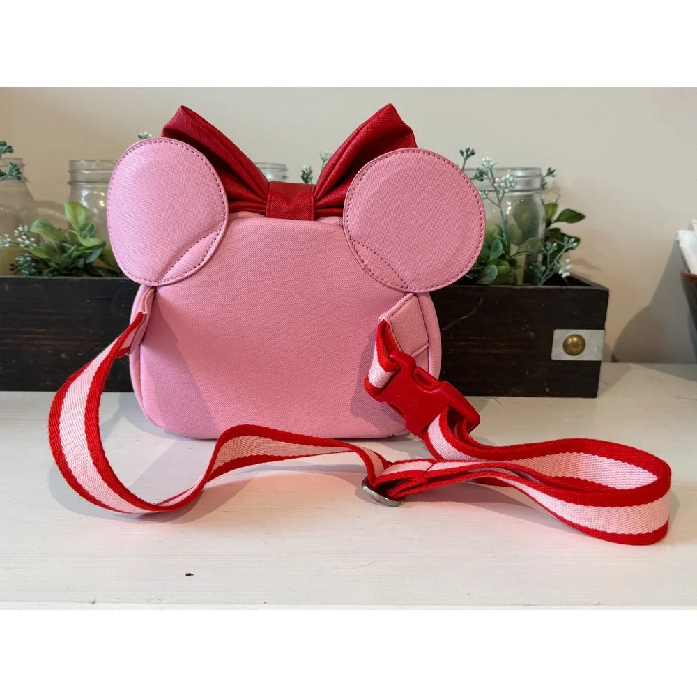 Freshly Picked Disney Minnie Mouse Pink Red Bow Crossbody Bag Ears FP Belt Bag